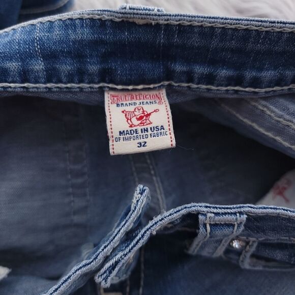 True Religion Disco Joey Big T Women's 32 straight Leg Jeans W/ Flap Pockets - Picture 12 of 13